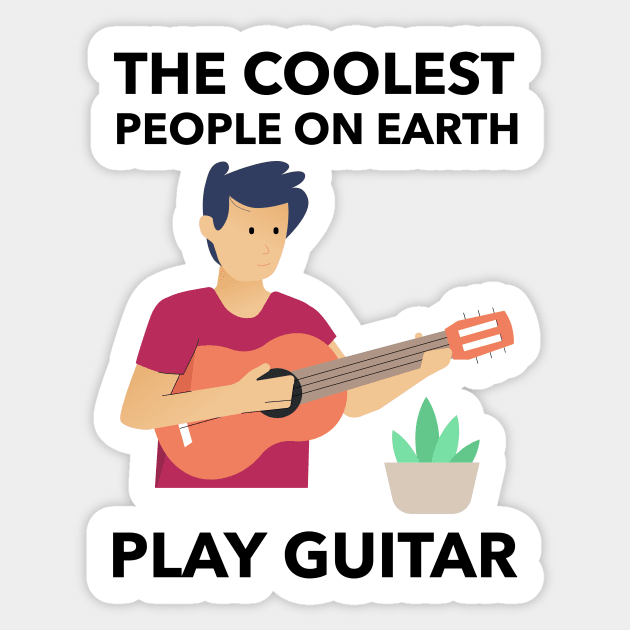 The Coolest People On Earth Play Guitar Sticker by Jitesh Kundra